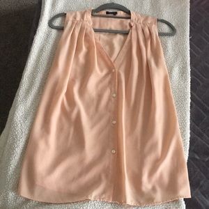 Ann Taylor Button Down Sleeveless Blouse